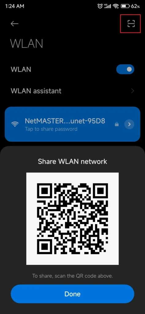 Xiaomi Wi-Fi sharing